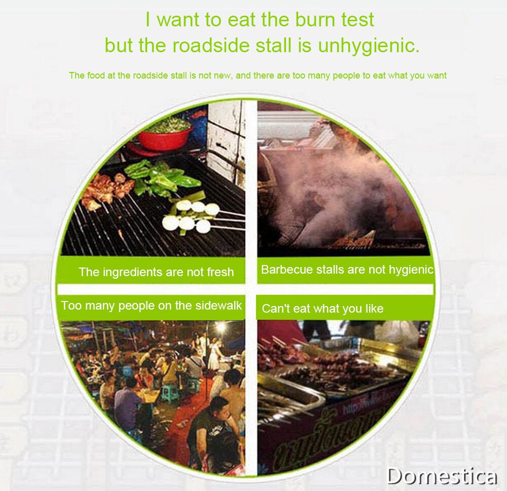 Outdoor Folding Barbecue Stand Grill Incinerator BBQ Charcoal Stove Stainless Steel Non-stick Surface Camping Picnic Tool