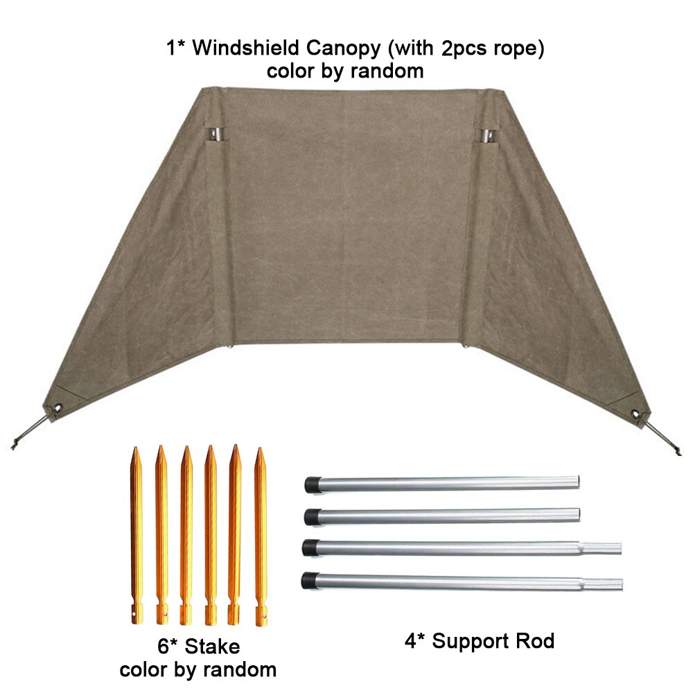 Wind Shield Winddicht Scherm Brandwerende Gordijn Screen Windscherm Voor Camping Backpacken Koken Picknick Bbq Willekeurige Kleur