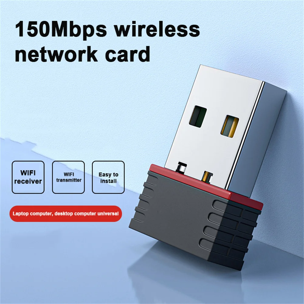 150M Mini USB Wifi Network Card Wireless 2.4G Adapter WLAN IEEE802.11n USB2.0 Wifi Receiver for Tablet PC: Default Title