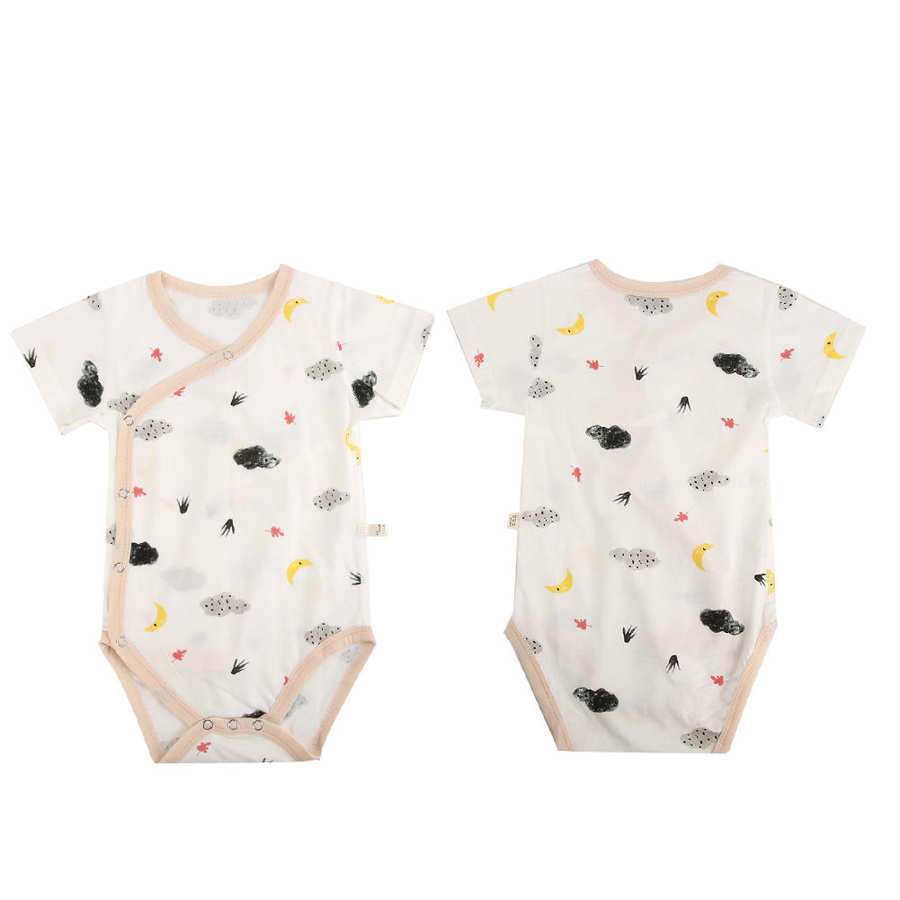 Verano bebé mono Unisex ropa de bebé Mono para niño niña algodón transpirable manga corta ropa linda 0-12M