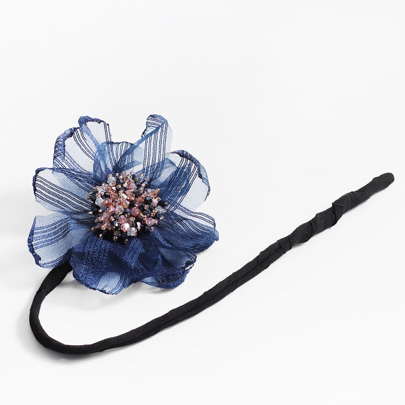 Diy Woman Flower Donuts Twist Headband Magic Hair Bun Maker Hairstyle Tool Pearl Flower Hair Accessories Hair Band