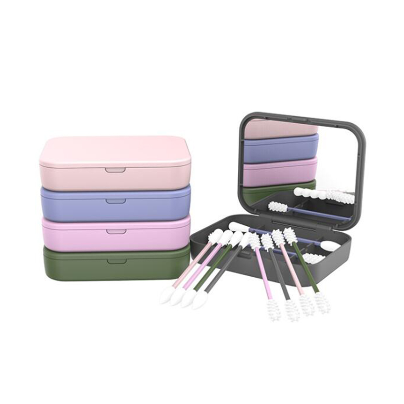 Newest 4Pcs/box Reusable Cotton Swab Ear Cleaning Cosmetic Silicone Buds Swabs Stick Double-headed Recycling For Cleaning Makeup