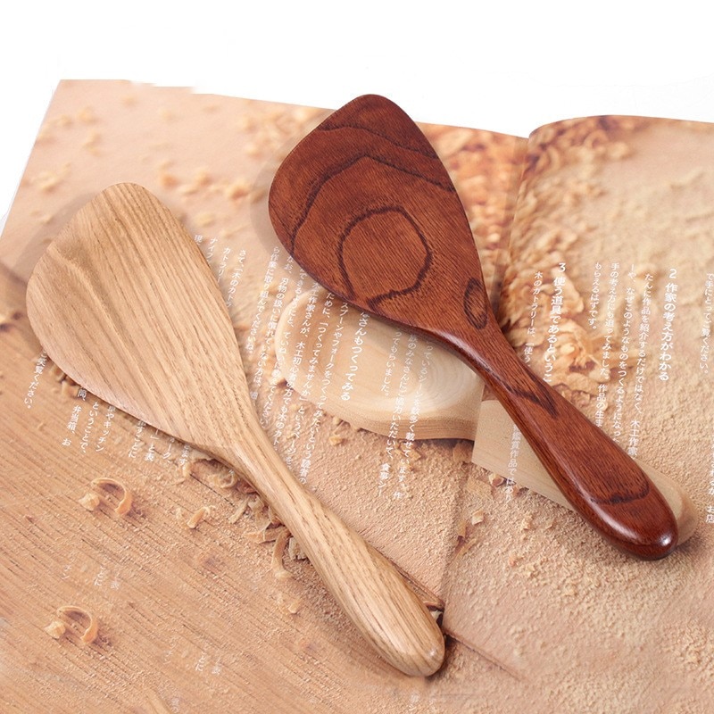 1Pcs Kitchen Utensil Set Gold Wood Shovel Scoop Set Kitchen Cooking Utensils Spatula Kitchen Gadgets Cooking Tools Wood Shovel