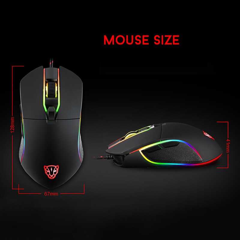 Motospeed – souris optique de jeu V30 RGB, 3500 DPI, rétroéclairée, éclairage LED, pour PC et jeu Gamer