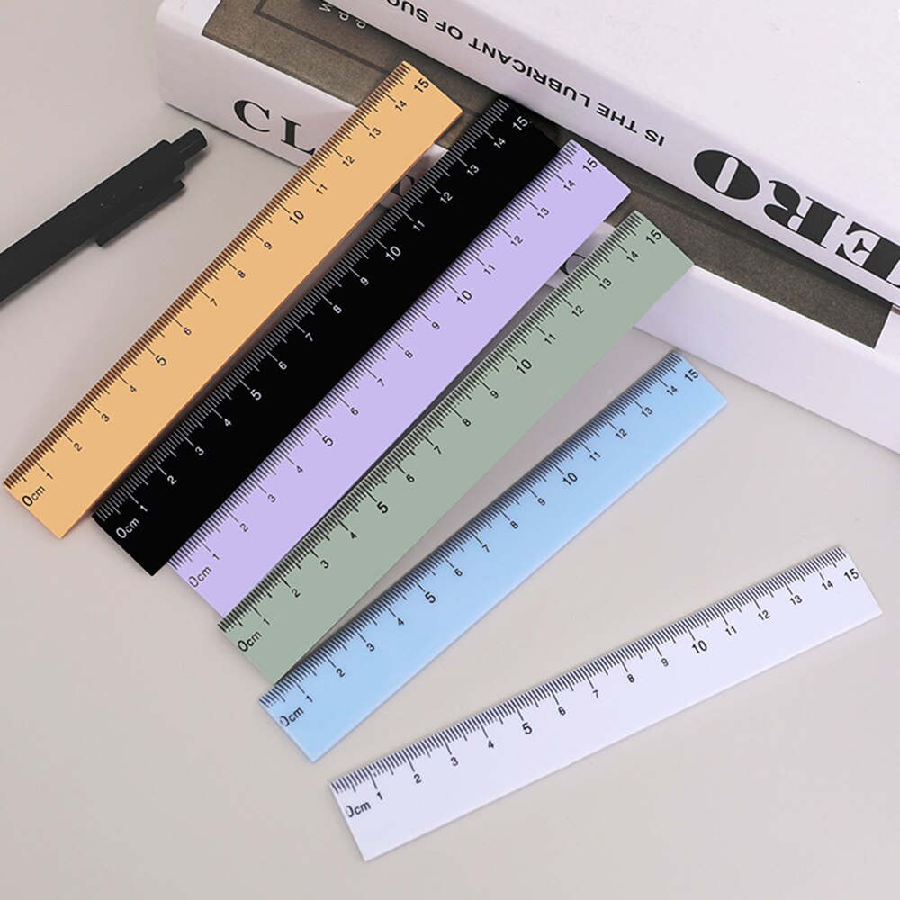 1pc Students Stationery draw lines office accessories measuring tool Drafting Supplies Ruler