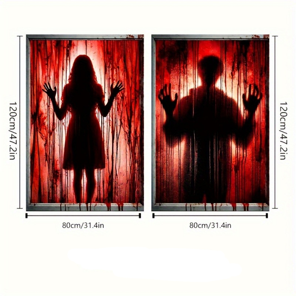 Grusel-Halloween-Tür- und Fensterdekoration Ich bin Freien, Szenenatmosphäbetreffend liefert gruselige festliche Dekoration für Höhle Vorderhof und das Haus: verrotten
