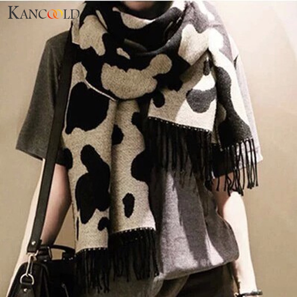 KANCOOLD Sjaal vrouwen mode Winter Warm Koe Luipaard Print Kasjmier Sjaal Multifunctionele sjaal vrouwen 2018Nov7