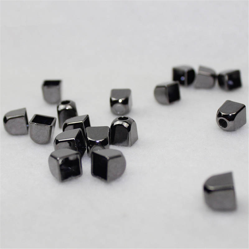 Cerradura de cordón cuadrado de aleación de Metal para fabricación de joyas, accesorio de cordón para ropa, sombrero, chaqueta, suministro de manualidades DIY, 3 colores, 8x8,5mm, 20 Uds.: gun color