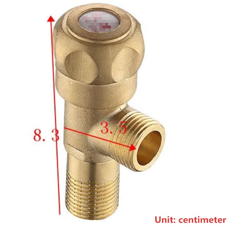 Válvula triangular de cobre pulido, válvula triangular de cobre, válvula de entrada de calentador de agua de inodoro, Color primario