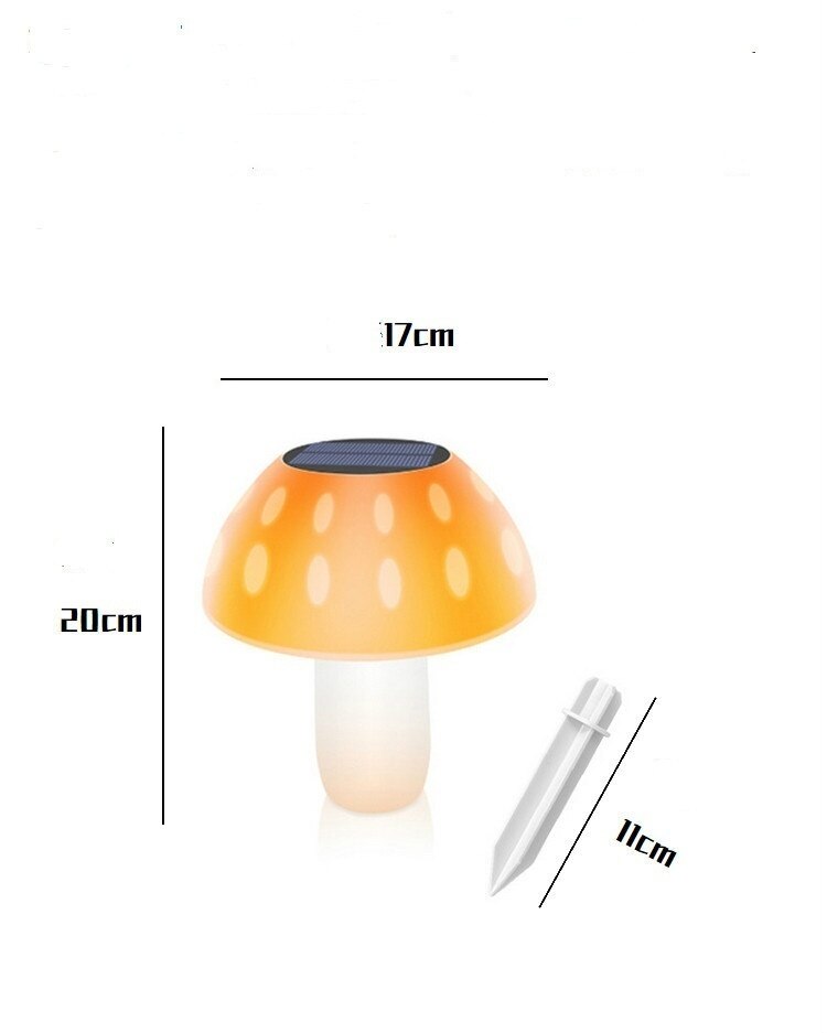 1 stk solcelle svampe pæl lys led udendørs græsplæne lys dekorativ jord stik lampe sol lys til haven gård