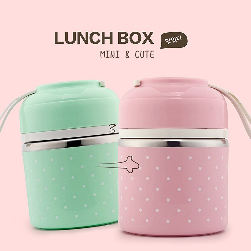 Japanse Thermos Lunchbox Voor Voedsel Container Draagbare Thermische Lunchbox Leuke Bento Lunchbox Lekvrij 2 3 Lagen