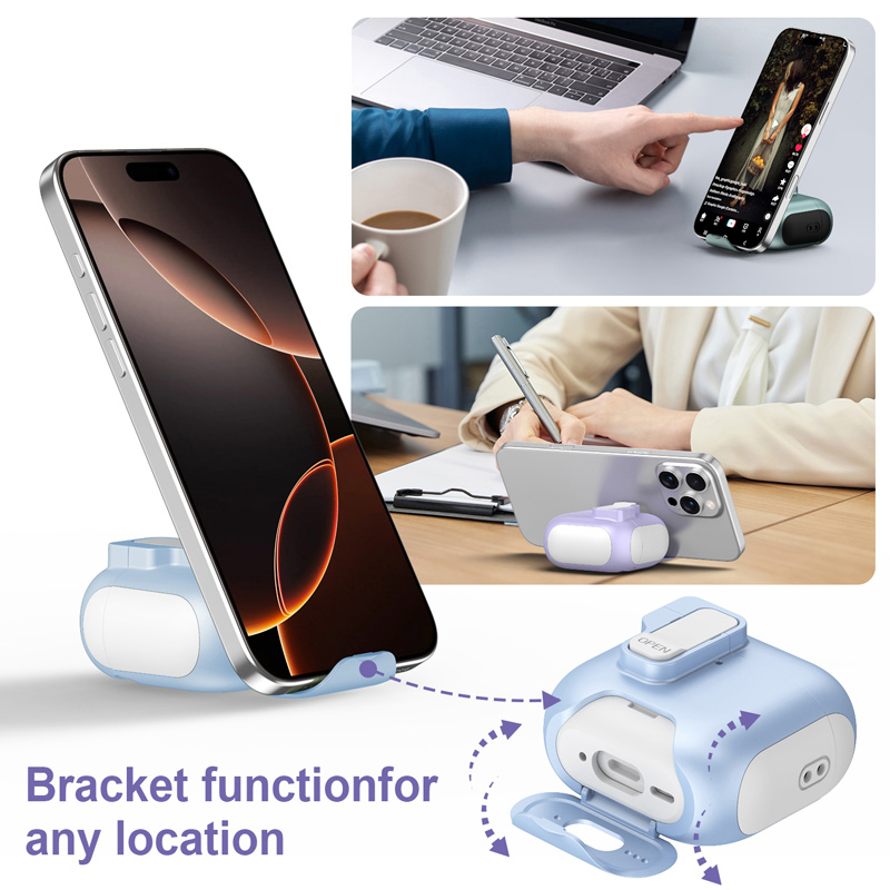 Luxury Earphone Protective Case For Airpods 4 Pro 2 3 2and1 safety catch Magnetic Bottom with stand With Hook