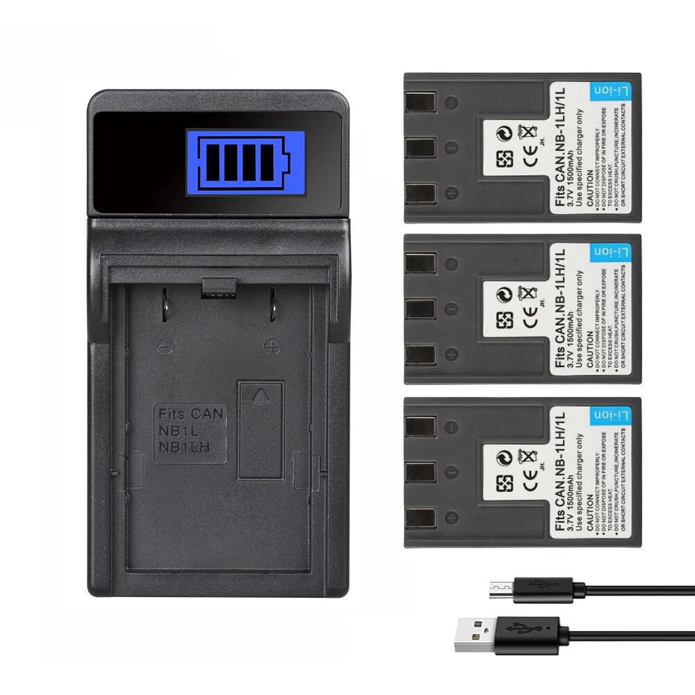 Battery NB-1L/NB-1LH for Canon S110 Digital ELPH S110 S200 S230 S300 S330 S400 S410 PowerShot 100 200 Batteries Charger 1500mAh
