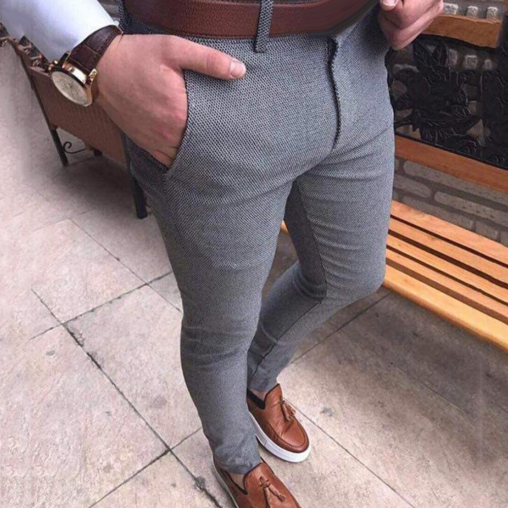 Mannen Sweatshirts Jogging Broek Mannen Casual Broek Mannen Effen Kleur Mid Taille Zakken Katoen Elastische Potlood Broek Lange Broek