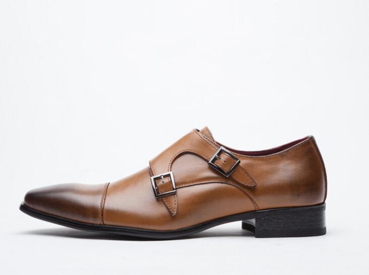 concepteur hommes classique moine sangle chaussures plates robe élégance gentleman chaussures mâle mariage retour soirée marié chaussures de bal