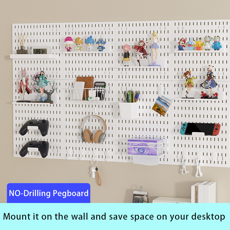 Pegboard-accessoires Organizer Kit Hangende pegboard-panelen Veelzijdige pegboard-kit Plankopslaghaken VOOR oplossingen Wandopslag