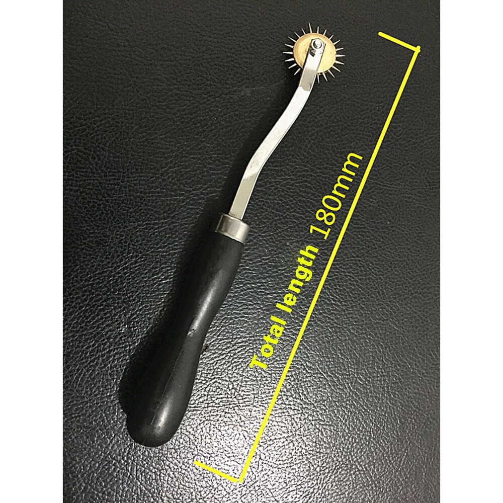 DIY Overstitch Wheel Leather Stitch Spacing Paper Perforating Tool Roulette 4mm Leather Cloth Wheel Paper Craft Tool