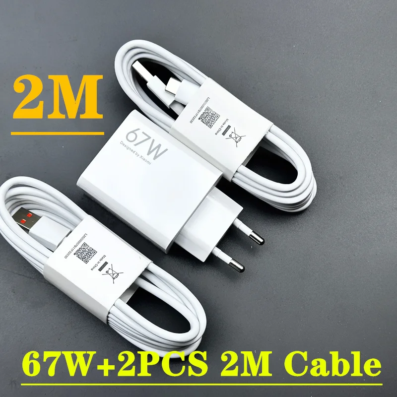 Original Xiaomi 67W Fast Charger Mi 14 13T 12T 13 Ultra Pro Redmi Note 12 11 13 Pro Poco X5 F5 Pro USB Charger Type C Cable: IT