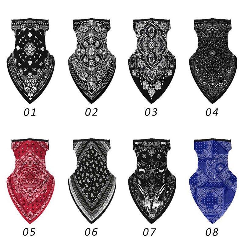 Pañuelo para la cara para hombre y mujer, Bandana, pasamontañas de cuello, pasamontañas con estampado Digital, bufanda fina a prueba de viento