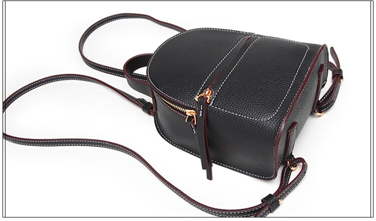 Lady backpack casual Mini schoolbag edition DIY hand made leather durable acrylic template 21.5x25x11.5cm