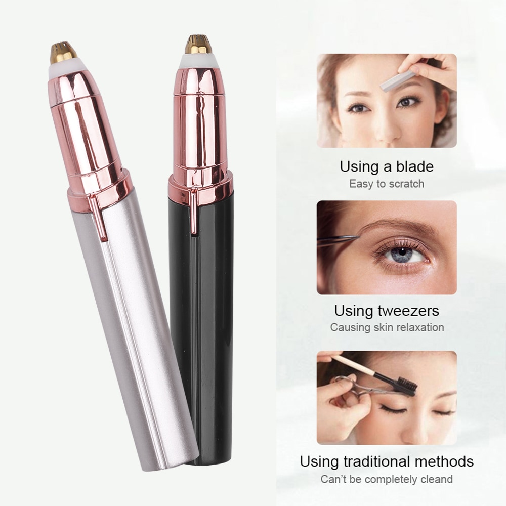 Electric Eyebrow Trimmer Makeup Painless Eye Brow Epilator Mini Shaver Razors Portable Facial Hair Remover Women depilator