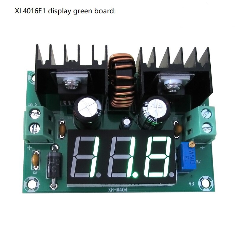 XL4016E1 8A DC-DC High Power Voltage Step Down Module Verstelbare Reguleren: green display