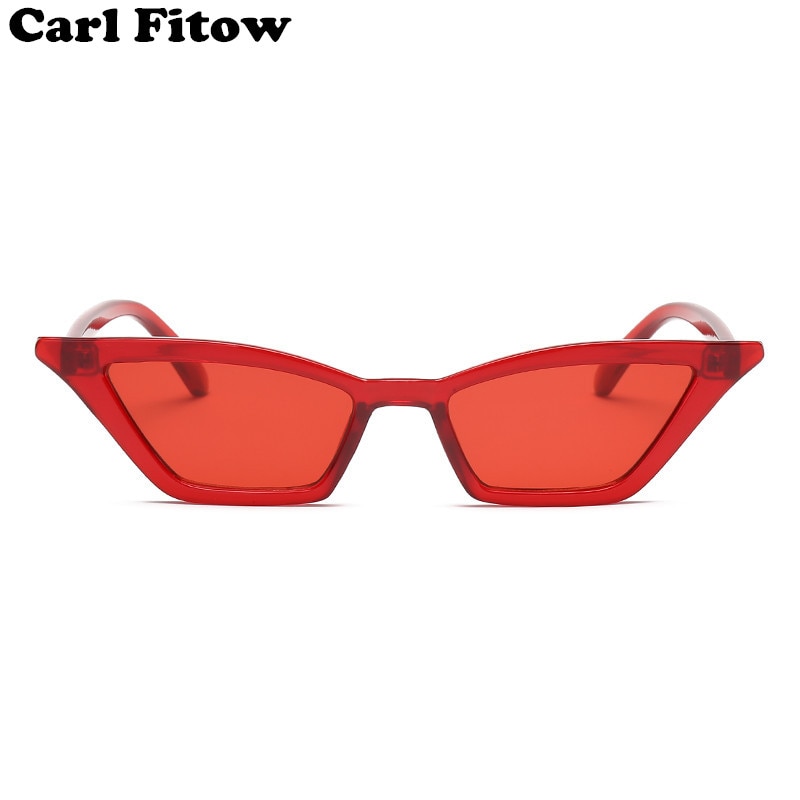 Vintage solbriller kvinder cat eye luksus mærke solbriller retro små røde damer solbriller sorte briller oculos