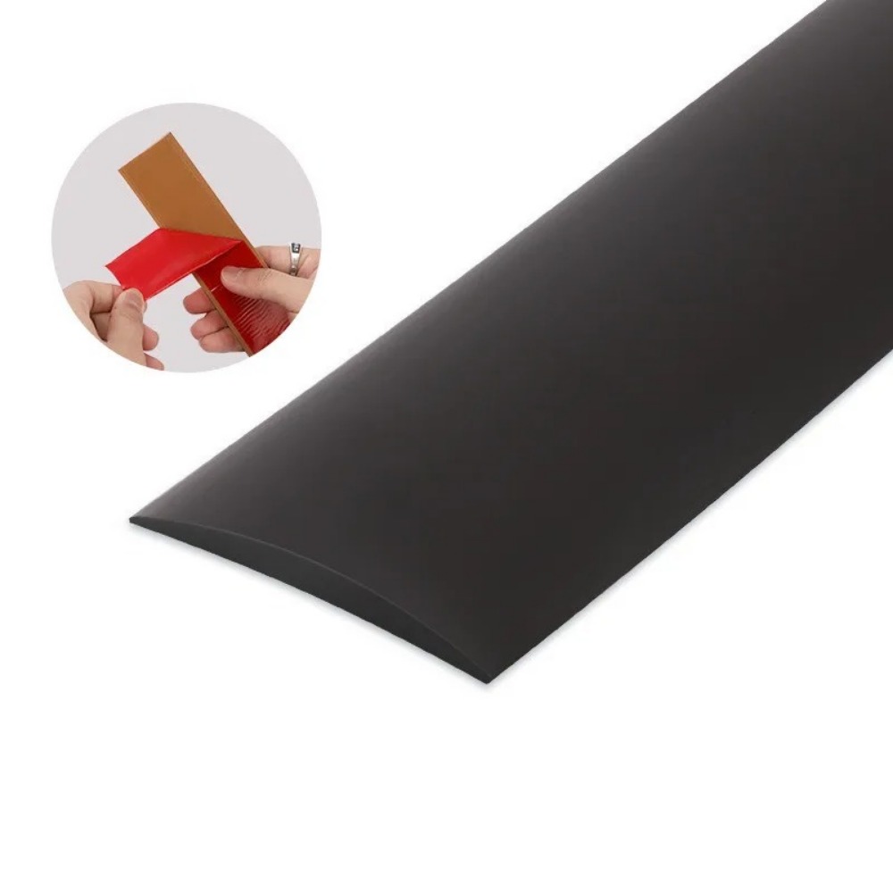 1pc 1 mx 5cm trægulvovergangsliste kantlist gulvfuger pvc slidstærk universal kantlist tærskelliste: Sort