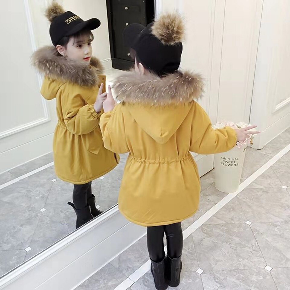 Arrivals Winter Meisje Jas Casual Hooded Warm Parka Meisjes Kleding Uitloper Mode Meisjes Parka Jas Voor 3-12Yrs