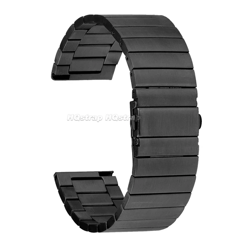 Solid Metal Watch Band 18mm 20mm 22mm 24mm Stainless Steel Wristband Smartwatch Replacement Strap Bracelet Watch Accessories: GREEN BLUE / 12mm