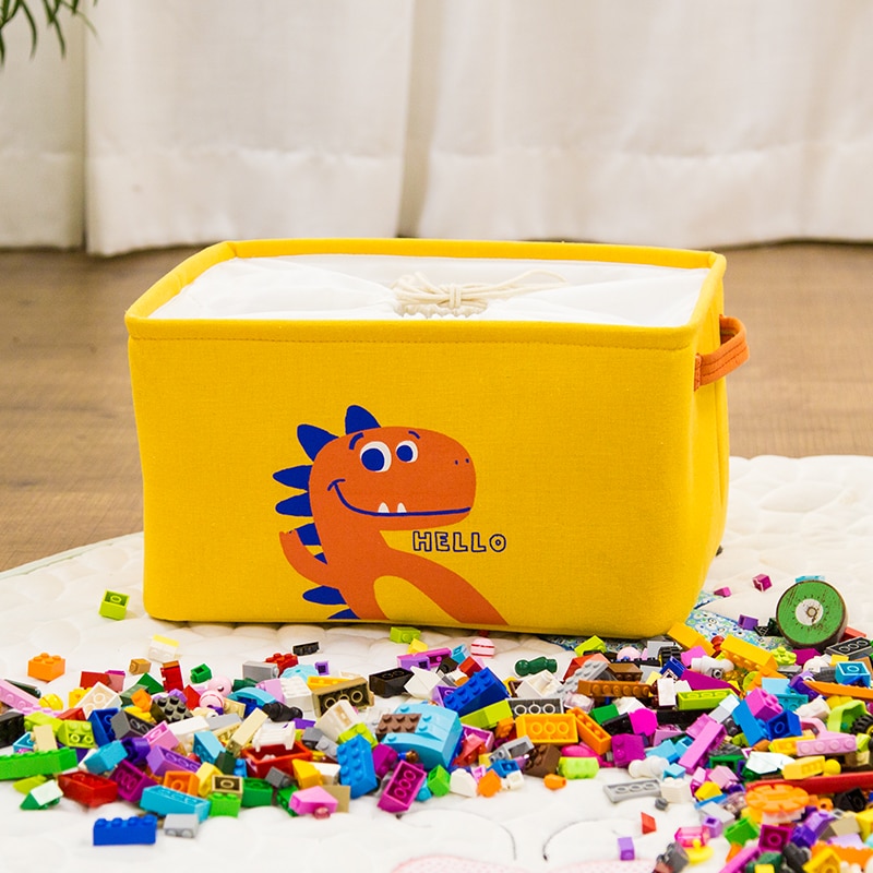 Laundry Basket Toy Storage Baskets Home Organizer Bin Stripe 40*50cm Large For Washing Dirty Clothes Cotton Folding Waterproof