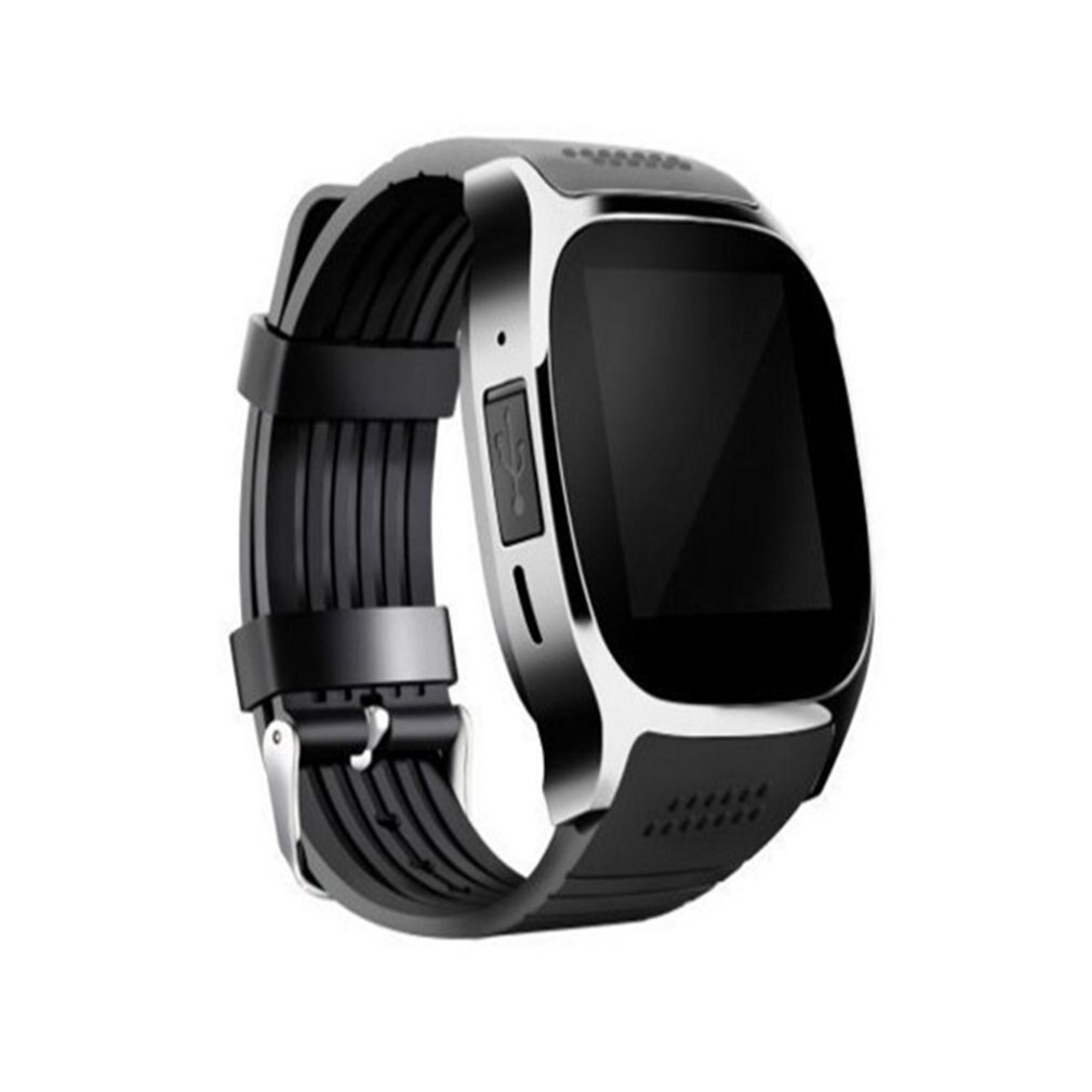 T8 Bluetooth Smart Card Phone Watch Sports Step Smart Wear Watch: Black