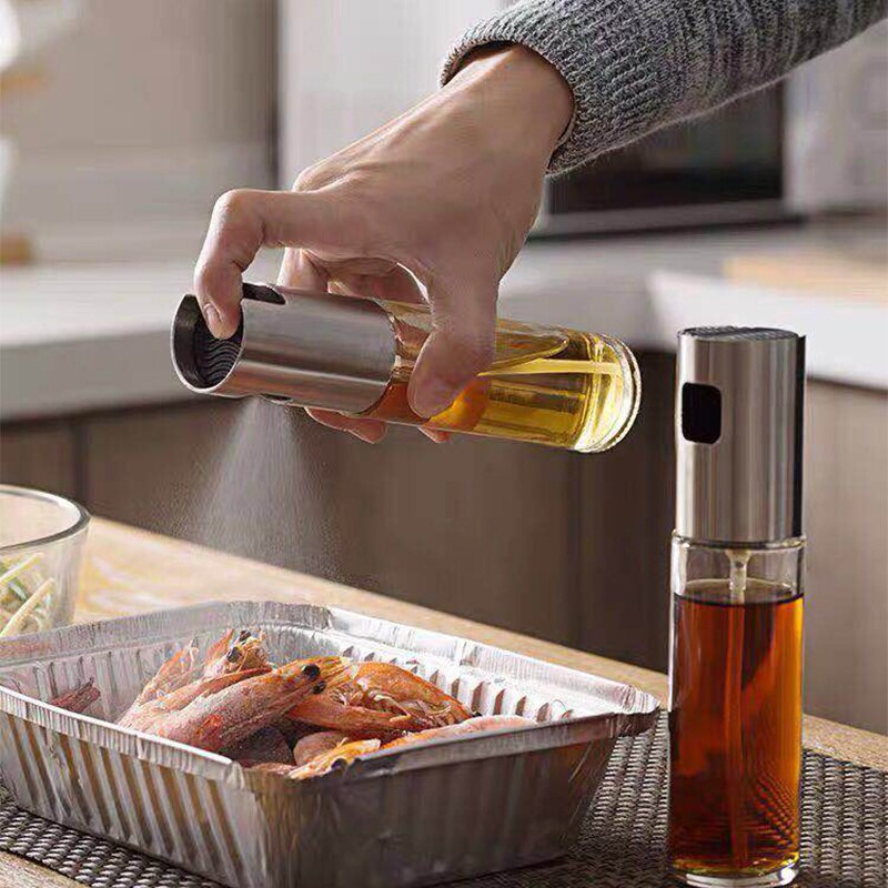 Køkken abs madlavning grill spray olie flaske glas gryde hjemme bbq bagning eddike spray tank olie eddike dispenser tilbehør