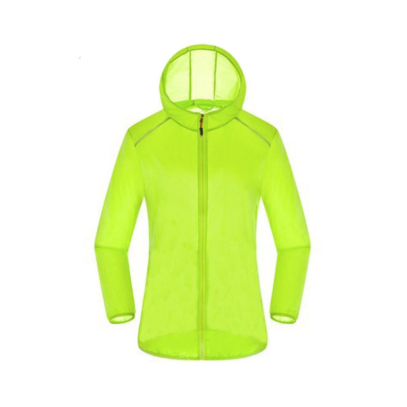 Outdoor Ultra-thin Waterproof Breathable uv protection shirt Quick Drying Hiking Climbing Zipper shirts: Green / M