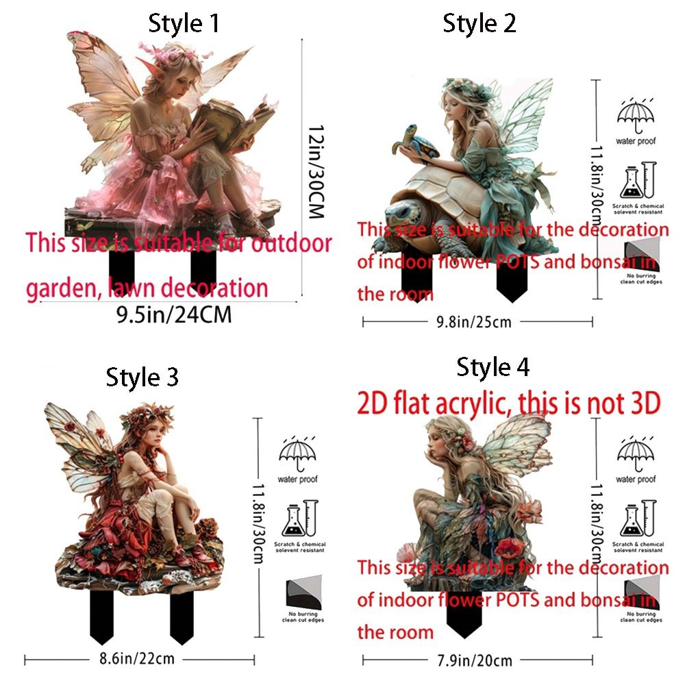 Crafts Acrylic Garden Pile Cute Artificial Garden Floor Plugs Waterproof Fairy Mini Figurine Bonsai