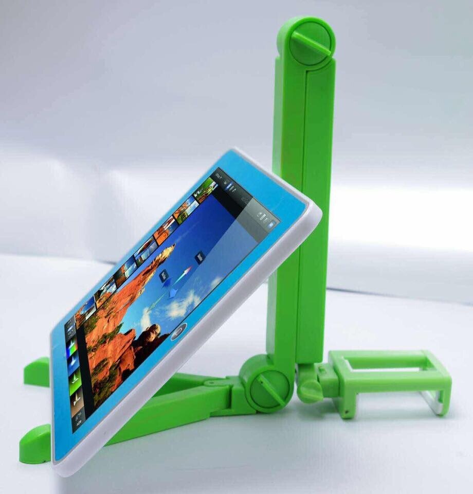 Multifunktionel tre-i-en selfie stick foldet stativ tabletcomputer selfie stick: Grøn