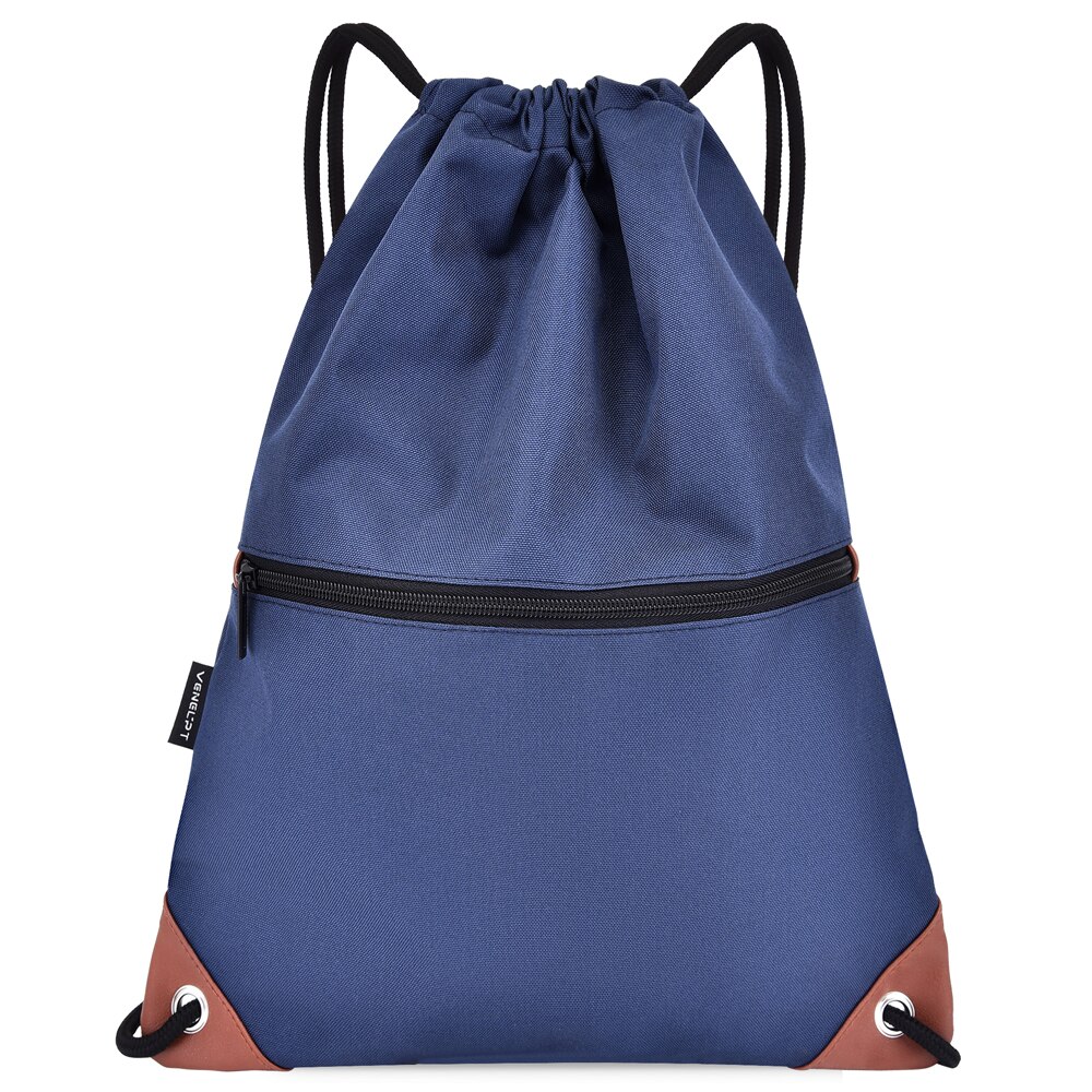 Mochila De gimnasio resistente al agua con cordón, bolsa de cubo con bolsillos con cremallera, ligera, bolsa deportiva: Gym Sack 4