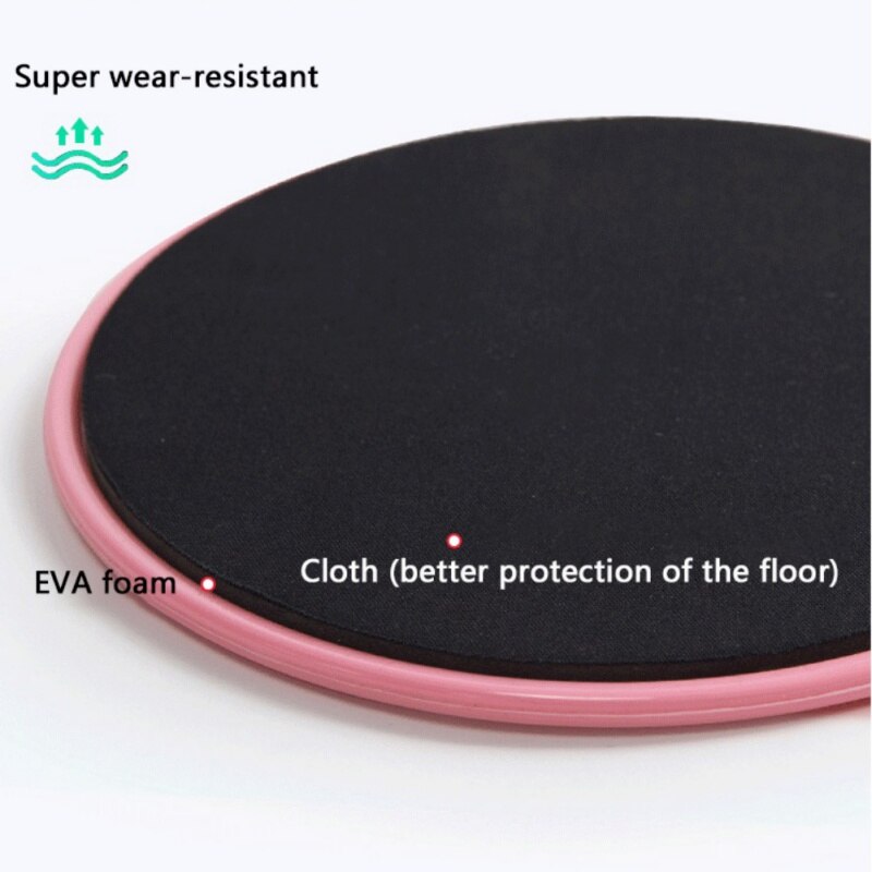 2pcs Sliding Gliding Fitness Discs Abdominal Exercise Plate Pilates Yoga Gym Core Training Equipment