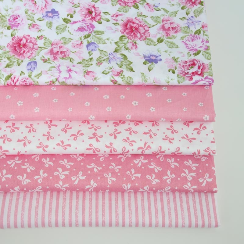 Tissu de coton style rose violet 160CM * 50CM | Fleurs roses violettes, tissu à fleurs à rayures, tissu bownot pour bricolage, literie pour enfant, patchwork, décor à main