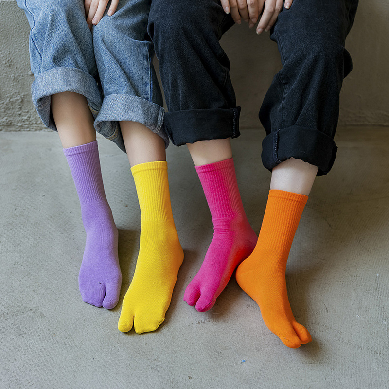 Tongs Kimono japonais, sandales à orteils fendus, chaussettes en coton pour hommes et femmes