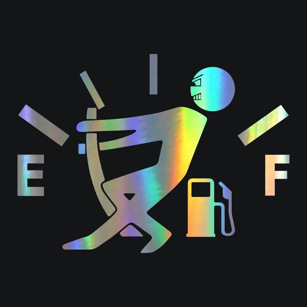 1pcs Fuel Tank Cap Stickers Personality Funny Instrument Interesting Reflective Material Engraving Stickers: Colorful gradient