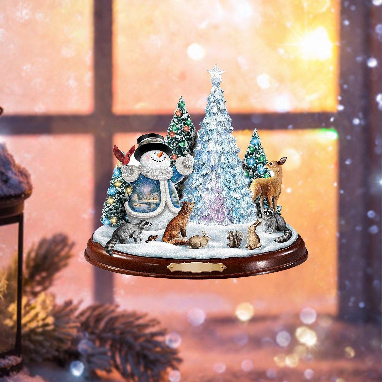 Christmas Village Wreath Decorations Paste Window Paste Stickers Party Year Window Decoration Новогодние Украшения: P