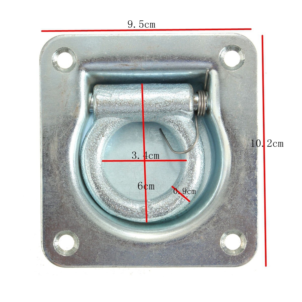 Lashing Ring Recessed Tie Down Floor Ring Trailer Truck Tray Recessed Tie Down D Ring RV ATV Hauler Trailer Ring