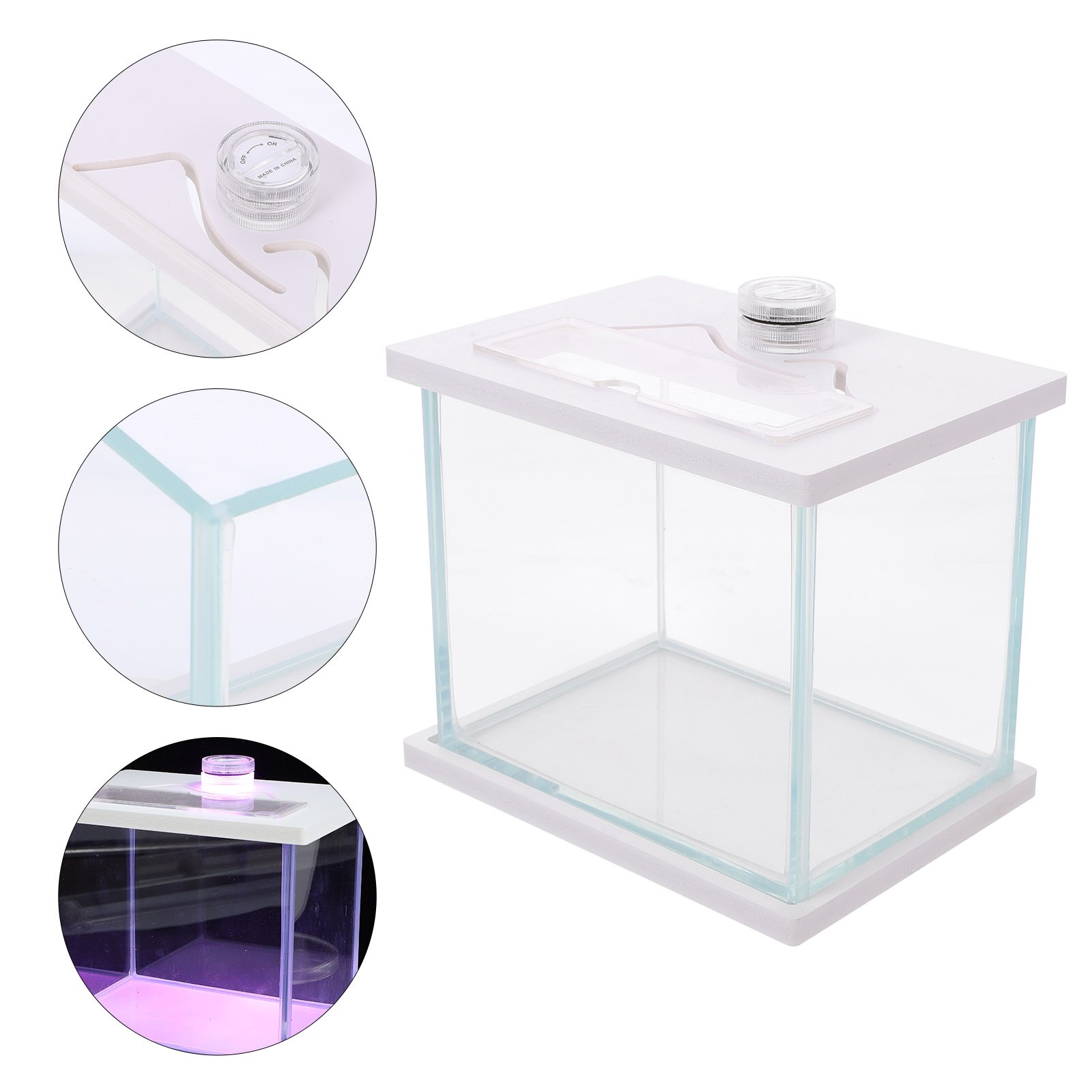 Multi-functional Fish Tank Glass Landscaping Aquarium Goldfish Container