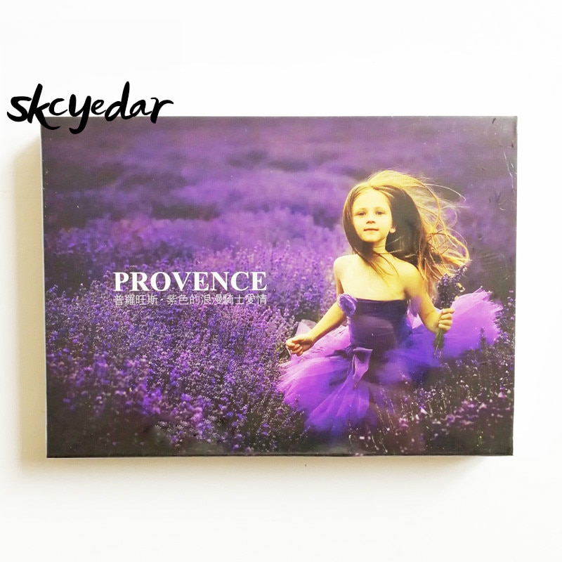 30 stk provence - lilla romantisk smukke landskab blomster af fransk rejselandskab fotografering postkort