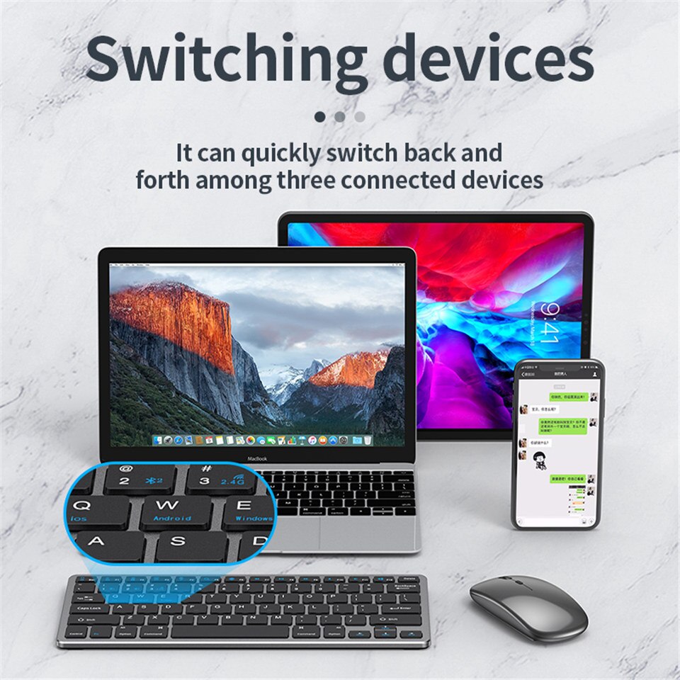 Tablet Wireless Keyboard For iPad Pro 11 12.9 10.5 Teclado Bluetooth Keyboard Mice For iPad 8th 7th For IOS Android Windows