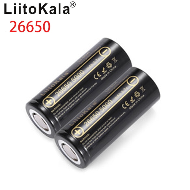 Liitokala Lii-50A 26650 5000 Mah Lithium Batterij 3.7V 5000 Mah 26650 Oplaadbare Batterij 26650-50A Geschikt Voor Flashligh