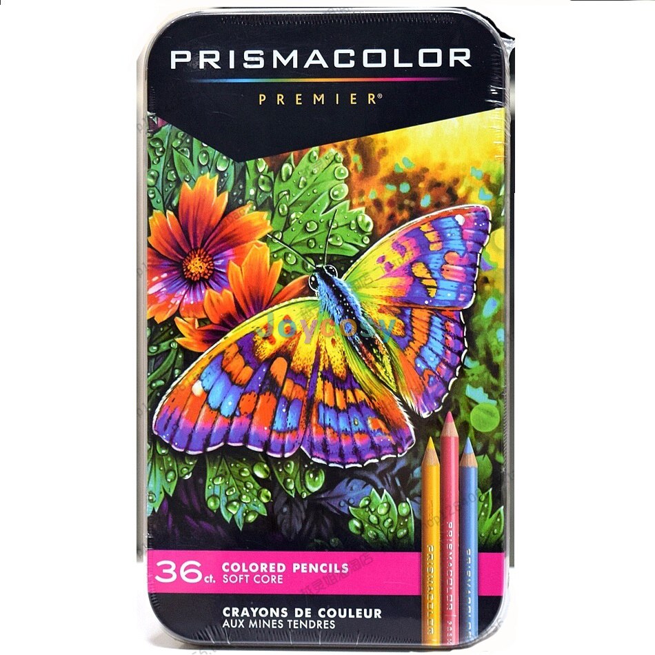 72 150 Prismacolor Artist Color Pencils Set Soft Core Colored Pencil Colores Profesionales Crayon De Couleur School Art Supplies: 36 new tin box