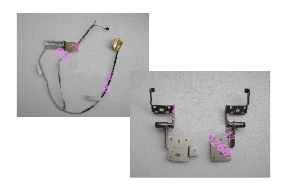 YUEBEISHENG Novo Para ASUS X54 X54H X54C K54 K54C A54 A54L K54L LCD back cover conjunto dobradiça 13N0-LJA0201: Cable and screws