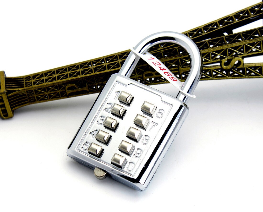 8-digit key password lock gym luggage dressing box locker waterproof mini padlock head